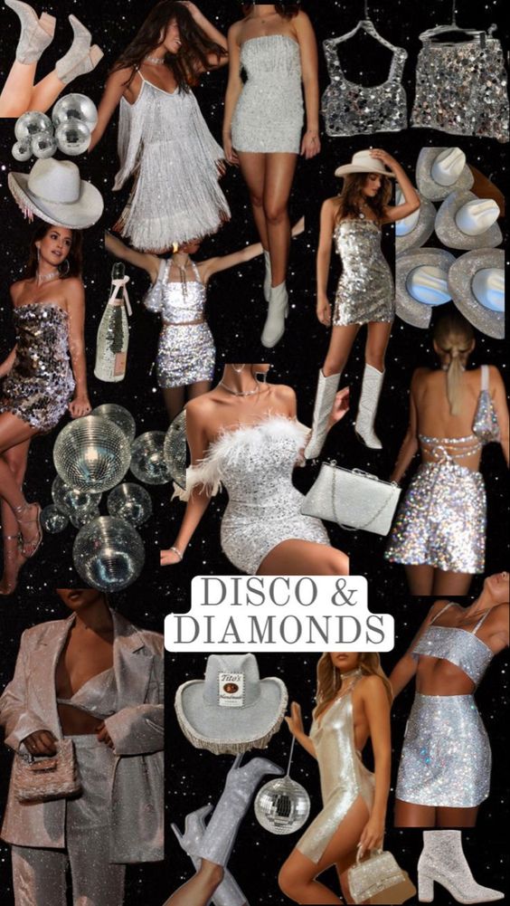 Disco and Diamonds Collage